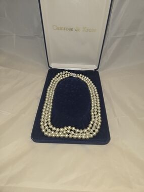 Camrose & Kross Ivory Triple-Strand Pearl Necklace